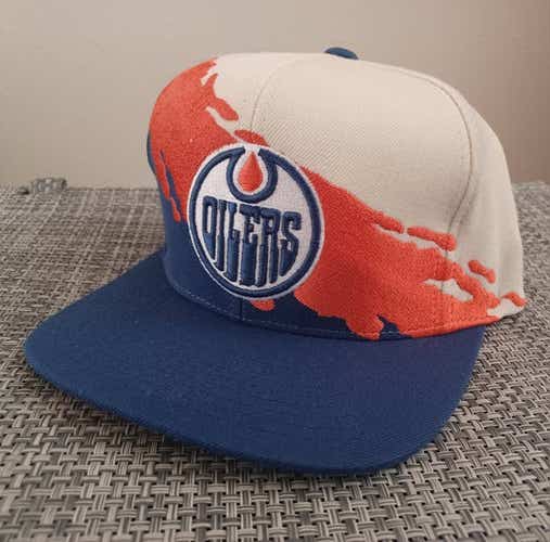 Edmonton Oilers Mitchell & Ness Paint Splash Snapback Hat
