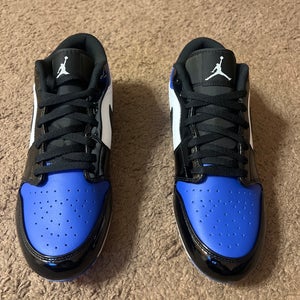 NEW Nike Air Jordan 1 Low TD Football Cleats Royal Toe Size 12 FJ6245-401