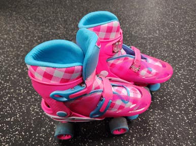 Used RollerDerby QUAD Junior Roller Quad Skates Pink Adjustable 11849-S000039357