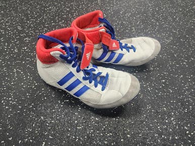 Used Adidas Wrestling Shoes White Junior 03.5 11849-S000039363