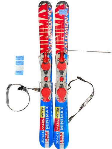 Used Salomon MINIMAX SPACEFRAME Boys DH Ski/Binding Royal Blue 95 cm 11883-S000161066