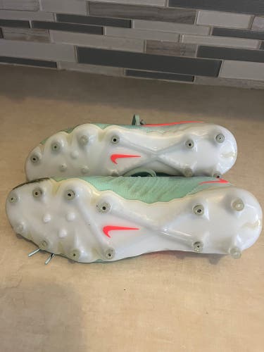 Teal / Orange Unisex Size M 7.0 (W 8.0) Nike Phantom GT Elite Turf Cleats Cleats (Used)