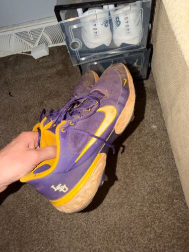 LSU Tigers College PE Nike Metal Baseball Cleats