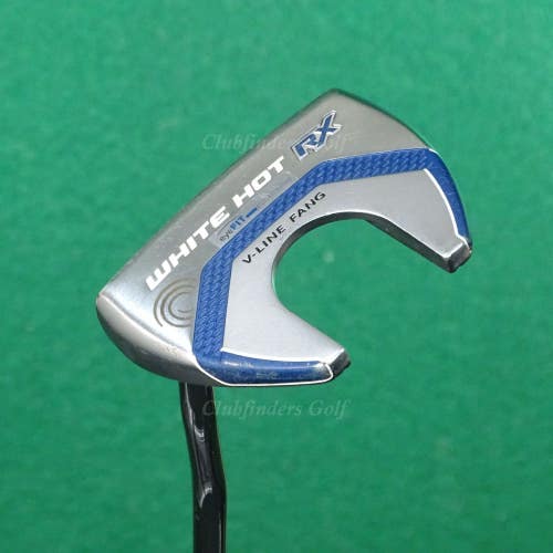 LH Odyssey White Hot RX V-Line Fang Double-Bend 35" Mallet Putter Golf Club