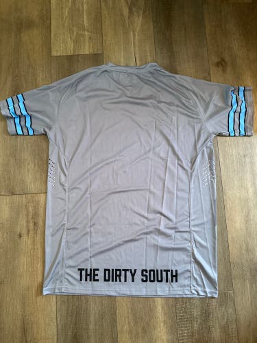 Gray/Carolina Blue Men's Shooter Shirt - Adult Med (New)