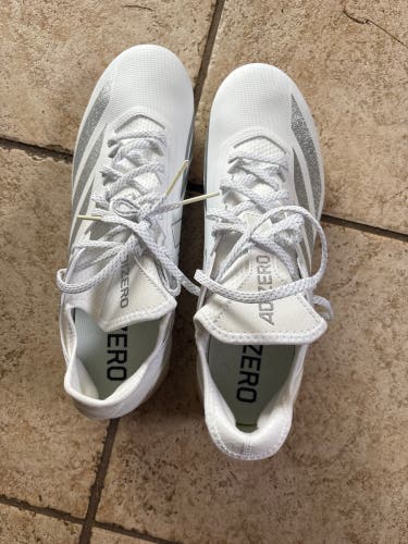 Brand New White Men's Size M 12.0 (W 13.0) Adult Adidas Adizero Low Top (New)