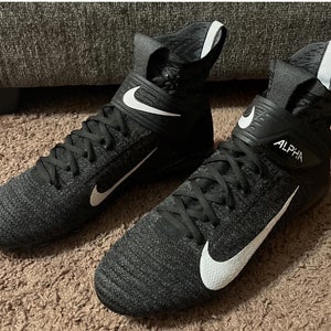 MEW Nike Alpha Menace Elite 2 Black Football Cleats CI1530-001 Size 12