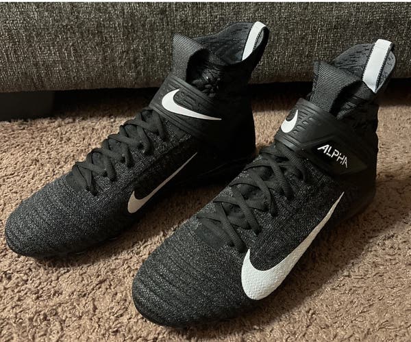 MEW Nike Alpha Menace Elite 2 Black Football Cleats CI1530-001 Size 12