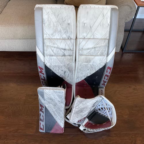 CCM EFLEX 5 Goalie Pads, Glove, & Blocker Set - 35+1.5