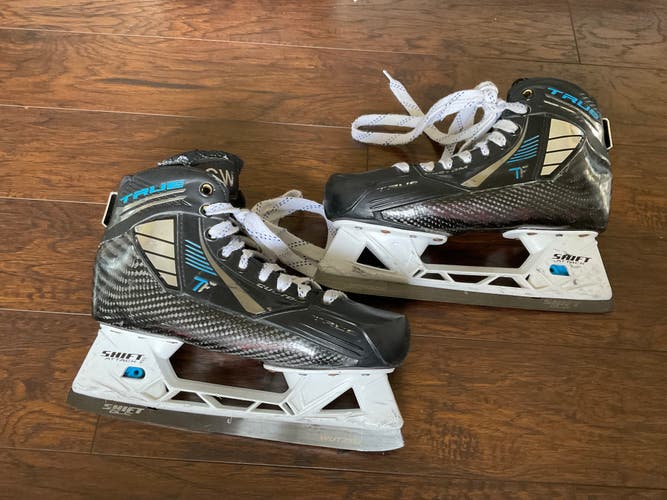 True 2 Piece Hockey Goalie Skates - size 9 (Used)