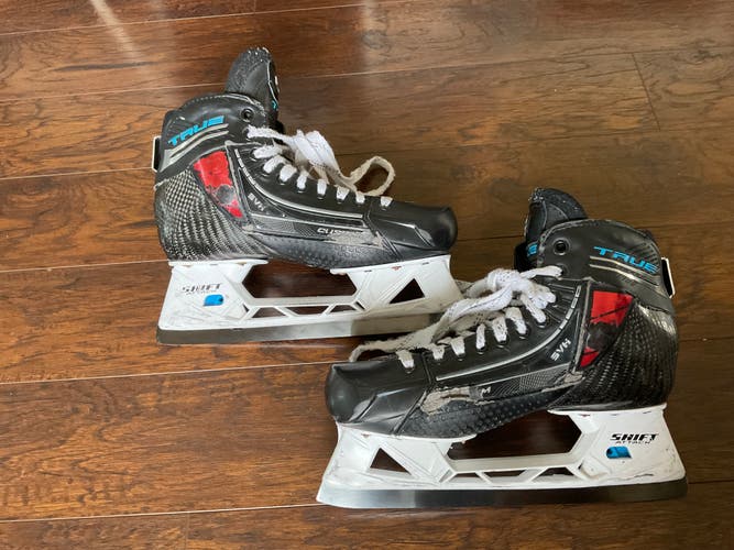True 2 Piece Hockey Goalie Skates - size 9 (Used)