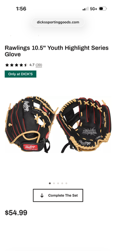 2025 Rawlings RH Highlight Series Baseball Glove 10.5"