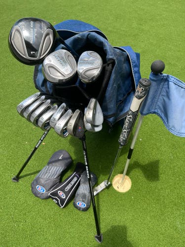 Mint 13 clubs US Kids Golf Tour Series 54" RH Full set.  Putter Bag and headcovers