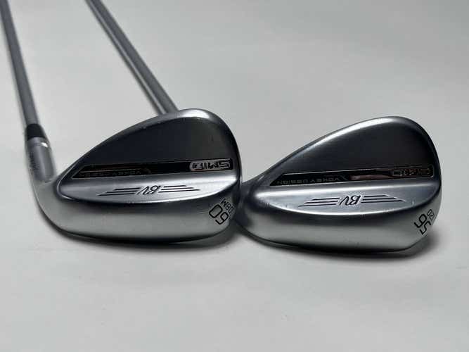 Titleist Vokey SM10 Tour Chrome Wedge Set 56* 12 60* 8 Vokey Wedge Steel Mens RH