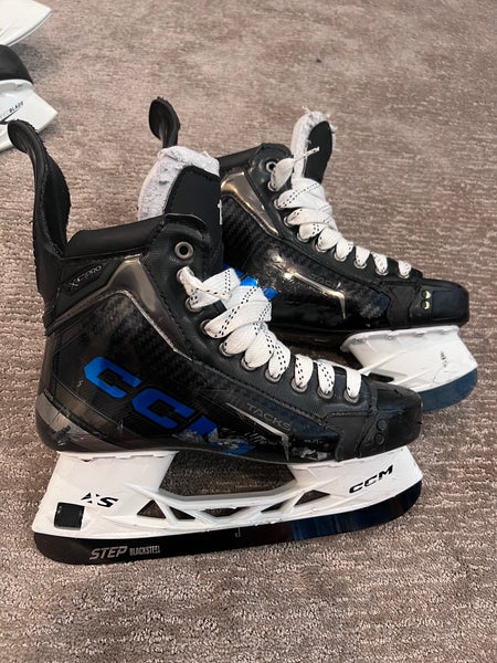 Black/Navy 2024 CCM Tacks XF Pro Hockey Skates Regular Width 8 (Used)
