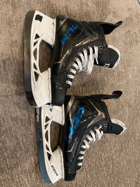 Black/Navy 2024 CCM Tacks XF Pro Hockey Skates Regular Width 8 (Used)