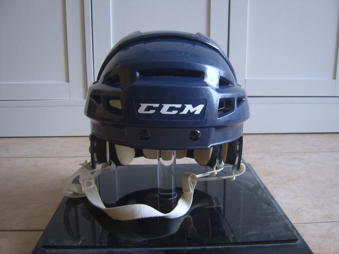 Good Condition CCM Vector V08 Senior Hockey Helmet sz Large Navy Blue