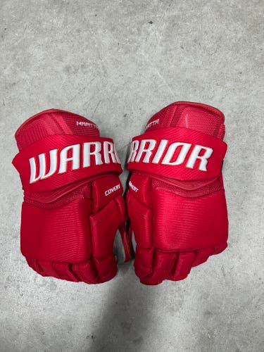 13” Warrior Covert QRE Pro Gloves (New) Detroit Redwings NHL Prostock