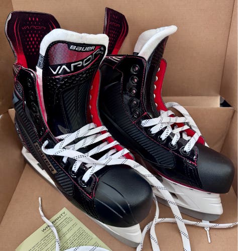 Black 2019 Bauer Vapor X2.7 Hockey Skates Extra Wide Width 9 (New)