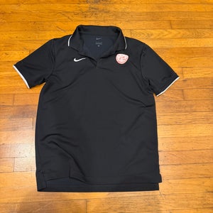 Embroidered Lawrenceville Logo on Black Small Men's Nike Golf Shirt (Used)