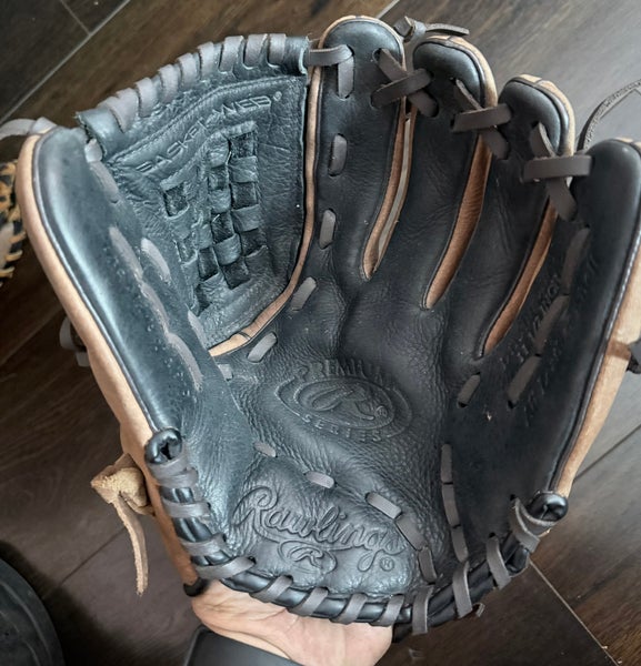Rawlings D115BBDBPT Premium Series Brown Black Leather 11 1/2 Baseball Glove RHT
