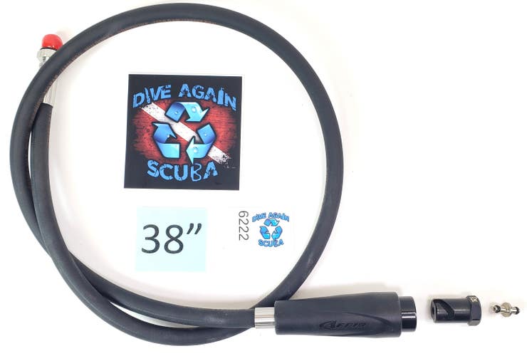 Aeris Atmos ai 1, 2 Scuba Dive Computer QD Quick Disconnect HP Hose, + Adapter