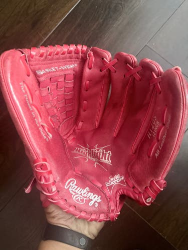 Rawlings H120S Gold Glove Co. 12" Red Baseball Softball Glove Mitt RHT