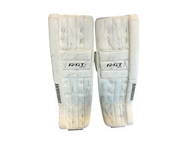 Used Warrior RIGUAL GT SR Goalie Leg Pads Senior White 37" 11873-S000238796
