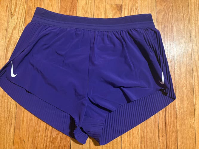 Nike Aeroswift Running Shorts Women’s Large New W Tags Purple Color $80 Retail