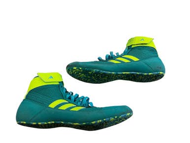 Used Adidas Wrestling Shoes Teal Senior 8.5 11873-S000234388