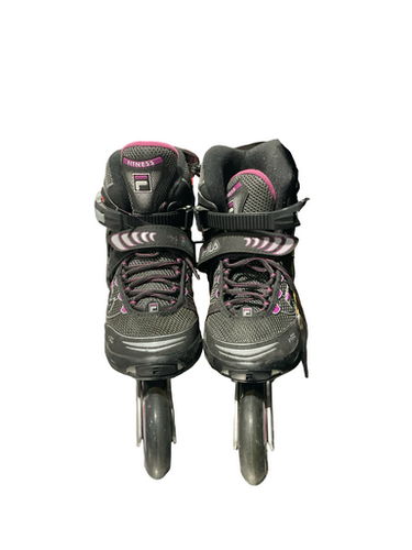 Used Fila BLACK/PURPLE INLINE Senior Rec Fitness Skates Black Senior 6.5 11834-S000050170