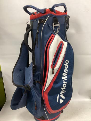Used Taylormade 7 SLOT LIGHT WEIGHT Mens Stand Bag White/Red/Navy 11851-S000046346