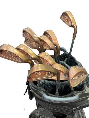 Used Ping EYE 2 ORANGE DOT Mens Complete Set RH 11 Piece 11859-S000030721