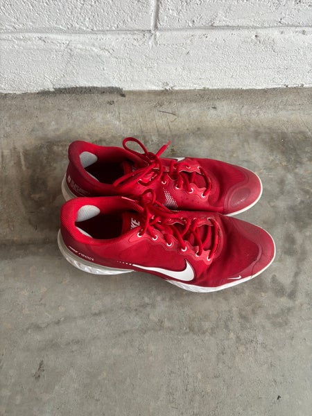 Red Men's Size M 11.5 (W 12.5) Adult Nike React Low Top Metal (Used)