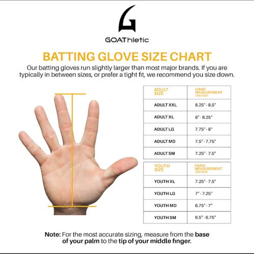 GOAT batting gloves