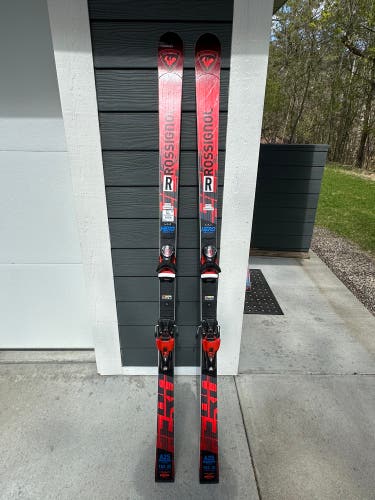 Unisex 2025 Rossignol Hero Athlete GS 182 cm Racing Skis With Bindings Max Din 12 (Used)