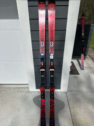 Unisex 2025 Rossignol Hero Athlete GS 182 cm Racing Skis With Bindings Max Din 12 (Used)