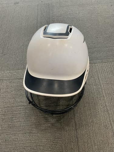Used Mizuno BATTING HELMET W/ MASK Batting Helmet w/Mask White SM 11614-S000235833