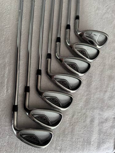 Men's TM R5XL Right Handed Iron Set Regular Flex (7 Clubs) #5 - #9, PW, SW Steel Shaft 38" (Used)