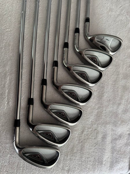 Men's TM R5XL Right Handed Iron Set Regular Flex (7 Clubs) #5 - #9, PW, SW Steel Shaft 38" (Used)