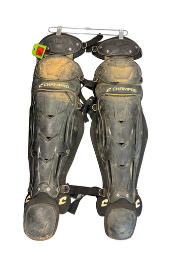 Used Champro CATCHERS SHIN GUARDS Catchers Leg Guards Black Junior 11682-S000131741