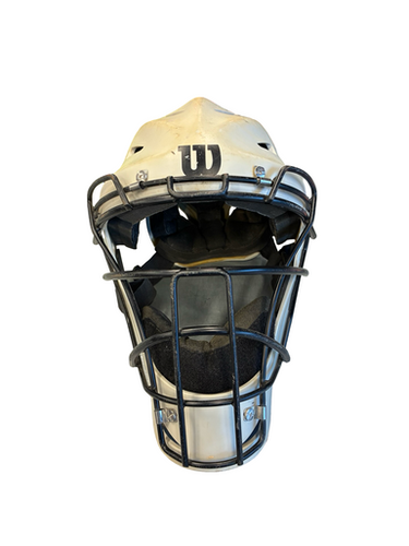 Used Wilson WILSON CATCHER HELMET Catchers Helmet w/Mask Grey SM 11682-S000131329