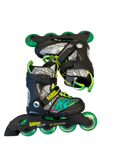 Used K2 RAIDER Junior Rec Fitness Skates Green Adjustable 11682-S000131333