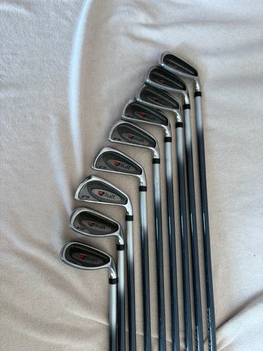 Wilson Staff Fat shaft Rh Iron Set )9 Clubs) #3 - #9, PW, SW Graphite Shaft (Used)