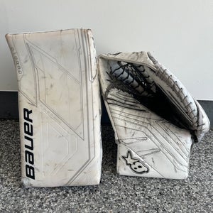 Bauer Mach blocker and Gnetik 5 glove set (Used)