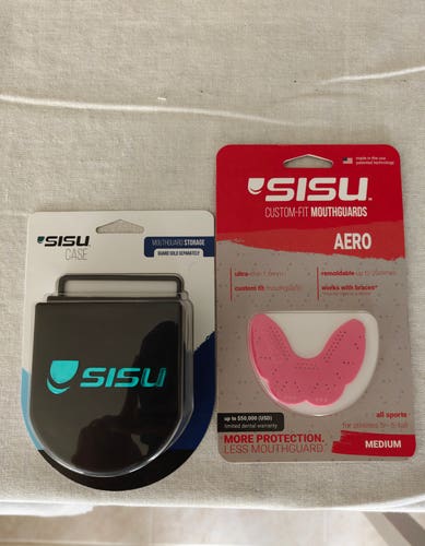 Brand New SISU Aero Mouthguard (Medium) & Case Bundle
