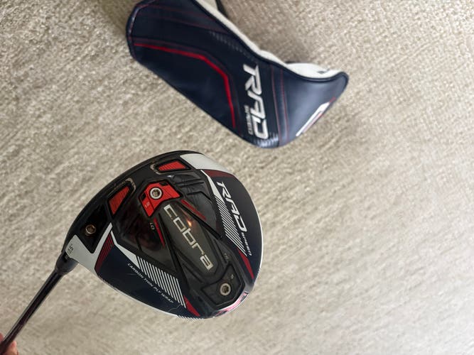 Men's 2021 Cobra RAD Speed Left Hand Driver Stiff Flex 10.5 Loft (Used)