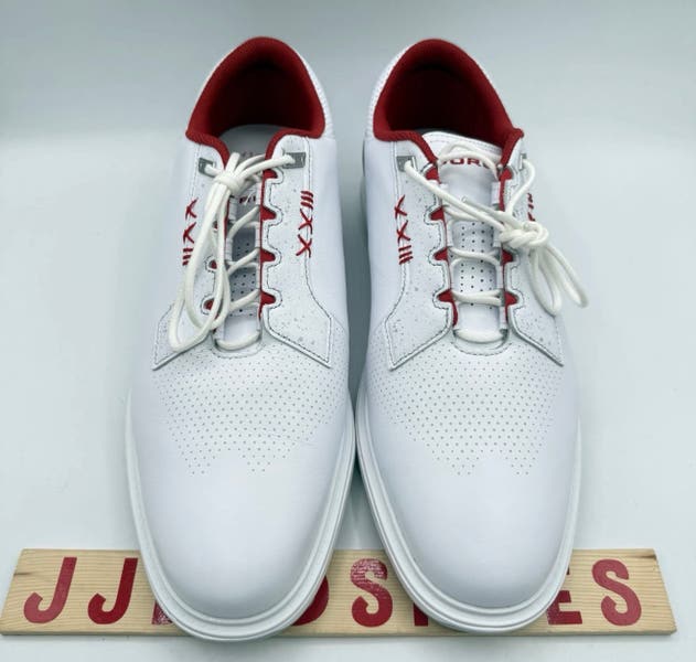 Nike Air Jordan ADG 5 Golf Shoes White Fire Red Silver  display picture 3