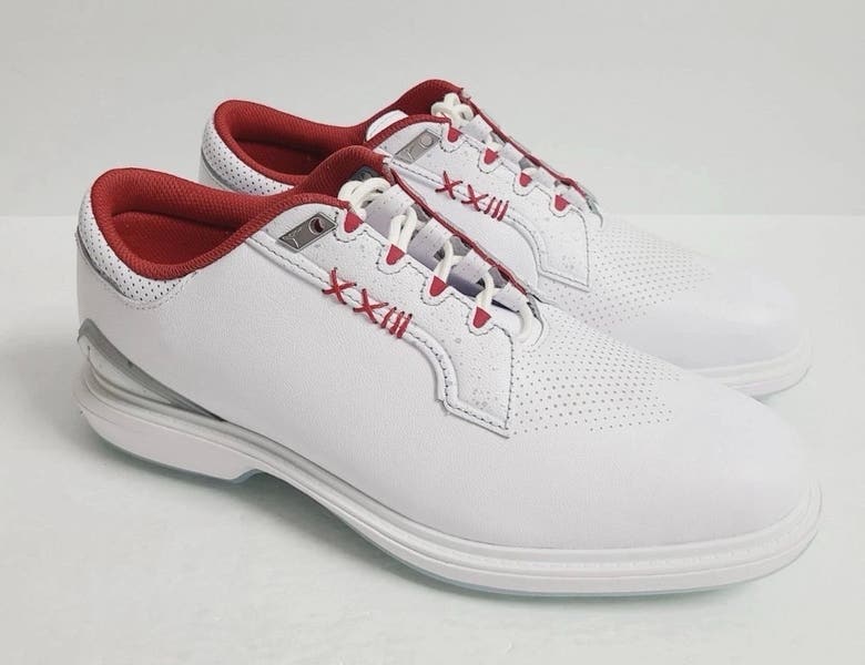 Nike Air Jordan ADG 5 Golf Shoes White Fire Red Silver  display picture 3