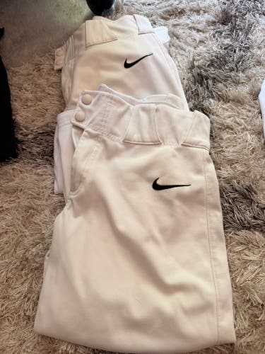White Men's Large Youth Nike Game Pants (Used) Knicker style